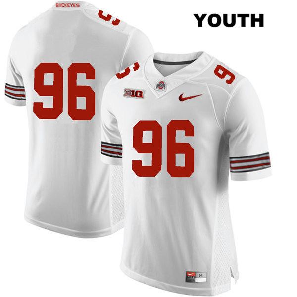 Ohio State Buckeyes Youth Sean Nuernberger #96 White Authentic Nike No Name College NCAA Stitched Football Jersey VY19V46BQ